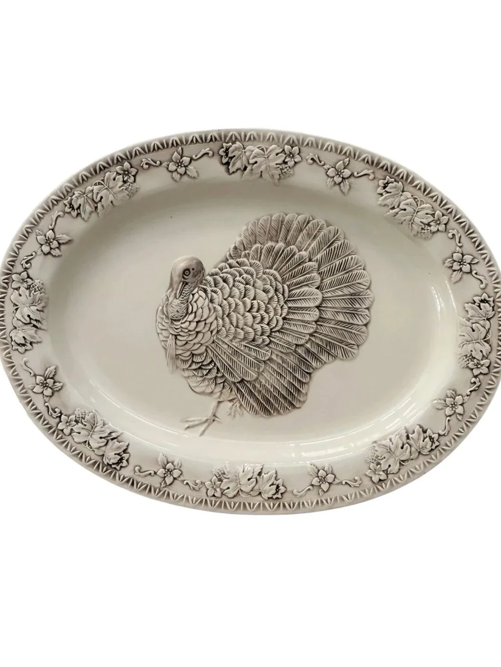 Johnson Bros Friendly Village Turkey Platter Embossed 18